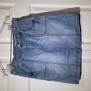 DKNY Y2K Denim Detailed Back Pocket Mini Skirt